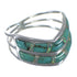 Opal And Turquoise Inlay Southwestern Silver Ring Size 6-3/4 AX53961